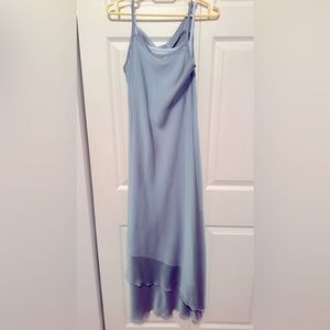 Blue Tank Long Flowy Dress